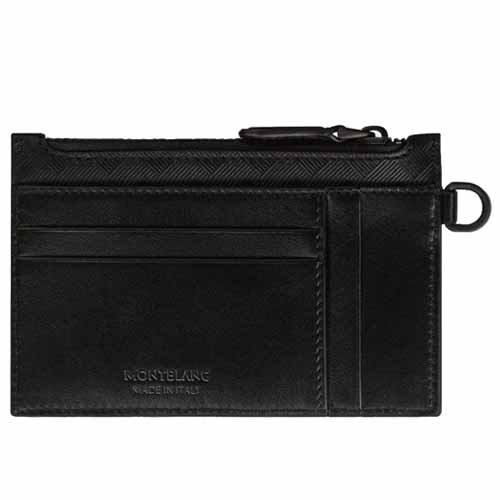 Montblanc Card Holder 8cc with Zip in Extreme Leather Black - Image 2