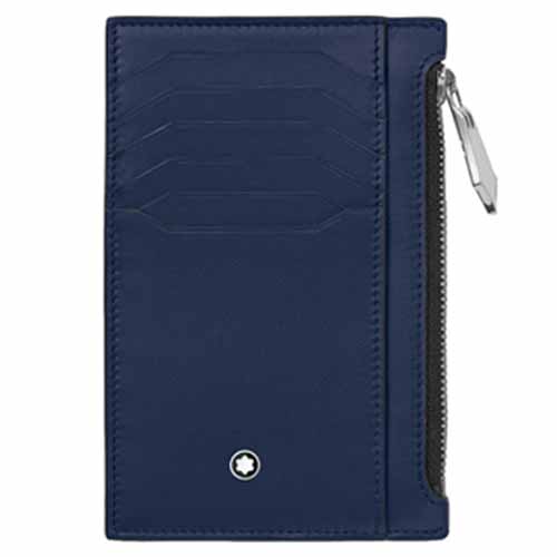 Montblanc Meisterstuck 8cc card holder with zipped pocket Blue