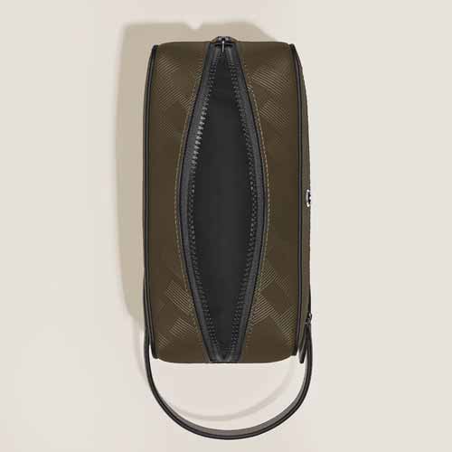 Montblanc Wash Bag in Extreme Leather khaki - Image 7