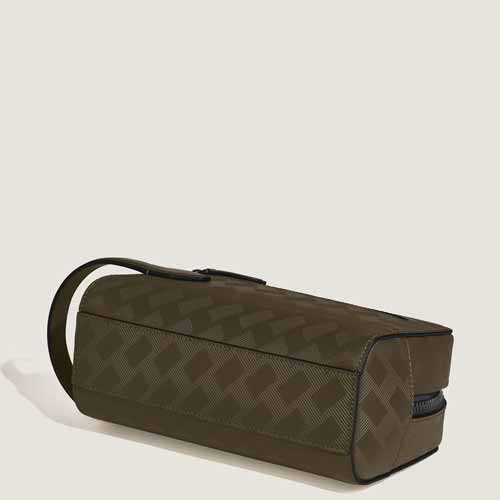 Montblanc Wash Bag in Extreme Leather khaki - Image 8