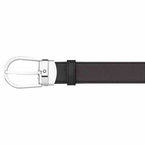Montblanc Reversible black/brown business belt, cut to size